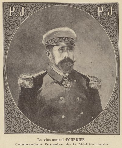 Vizeadmiral Fournier, Kommandant des Mittelmeergeschwaders der französischen Marine von French School